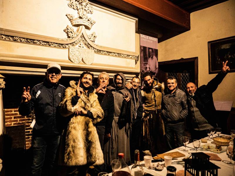 Pose avec les animateurs déguisés