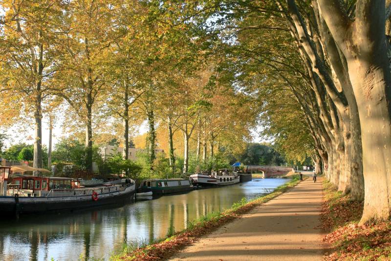 velo sur les berges du canal